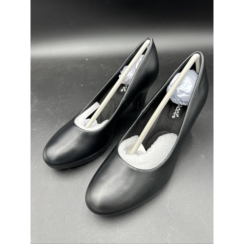 Easy Street Equinox Womens Round Stiletto Heel Pumps‎ , Black Size 6.5 Narrow